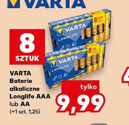 Baterie alkaliczne Longlife Aa Varta promocja w Kaufland