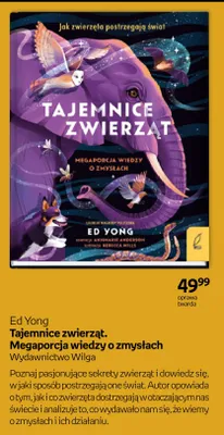 Książka Tajemnice zwierząt. Megaporcja wiedzy o zmysłach Ed Yong promocja w Empik
