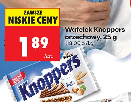Wafelek Knoppers orzechowy promocja w Biedronka