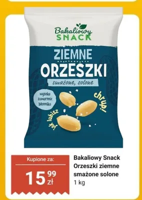 Orzeszki ziemne smażone solone Bakaliowy Snack promocja w Dino
