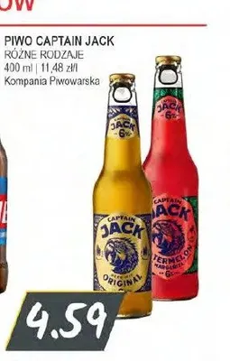 Piwo smakowe Captain Jack — wariant nieczytelny promocja w Słoneczko