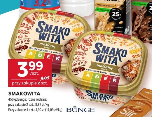 Margaryna Smakowita maślany smak promocja w Stokrotka