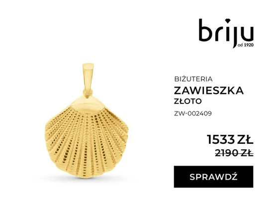 Zawieszka złoto promocja w Briju