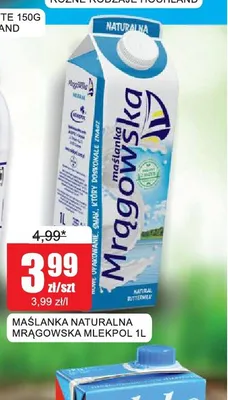 Maślanka naturalna Mrągowska Mlekpol promocja w Bingo