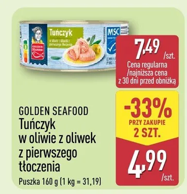 Tuńczyk w oliwie z oliwek z pierwszego tłoczenia promocja w Aldi
