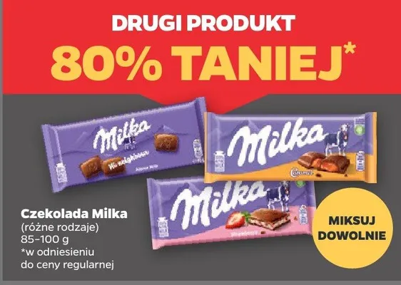 Czekolada Milka różne rodzaje promocja w Netto