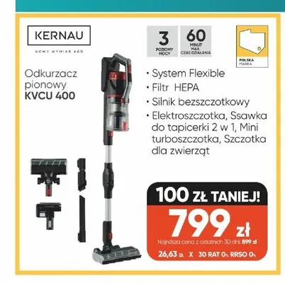 Odkurzacz pionowy Kernau KVCU 400 promocja w Max Elektro