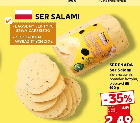 Ser Salami zioła-czosnek Serenada promocja w Kaufland