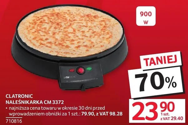Naleśnikarka Clatronic CM 3372 promocja w Selgros