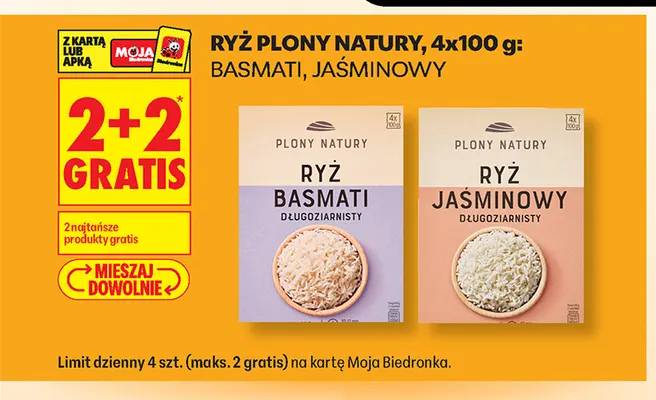Ryż jaśminowy Plony Natury promocja w Biedronka