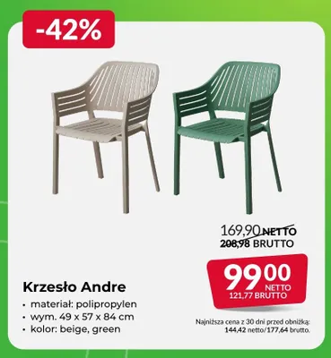 Krzesło Andre promocja w Makro