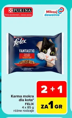 Karma mokra dla kota Felix 4-pak promocja w Carrefour Market
