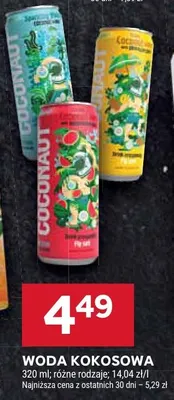 Woda kokosowa, różne rodzaje promocja w Stokrotka