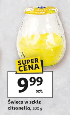 Świeca w szkle citronella promocja w Auchan