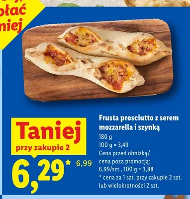 Frusta prosciutto z serem mozzarella i szynką promocja w Lidl