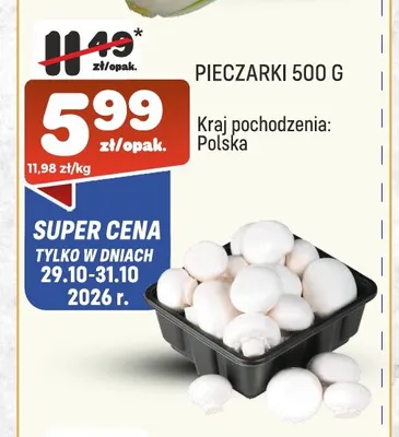 Pieczarki polskie promocja w Społem Praga