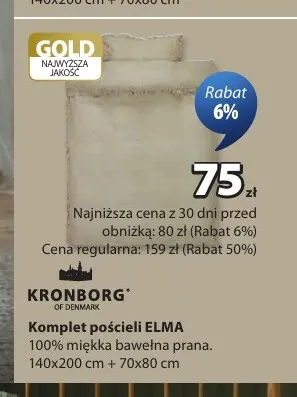 Komplet pościeli Elma 140x200 cm Kronborg promocja w Jysk