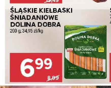 Śląskie kiełbaski śniadaniowe Dolina Dobra promocja w Stokrotka