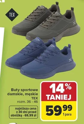 Buty sportowe damskie, męskie promocja w Carrefour