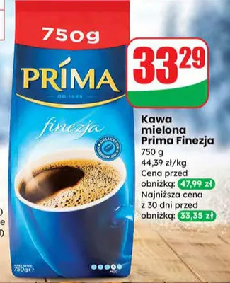 Kawa mielona finezja 750 g promocja w Dino