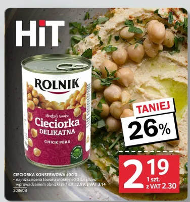 Cieciorka konserwowa Rolnik promocja w Selgros