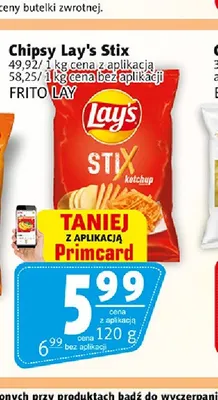 Chipsy Lay's Stix ketchup promocja w Prim Market