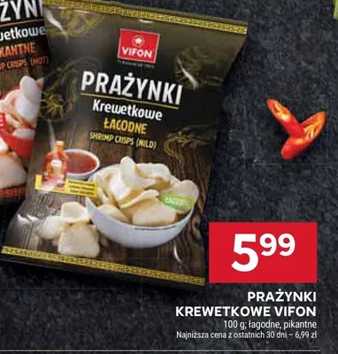 Prażynki krewetkowe łagodne promocja w Stokrotka