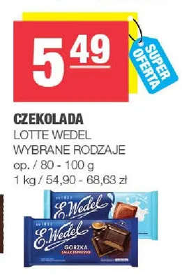 Czekolada E.Wedel promocja w SPAR