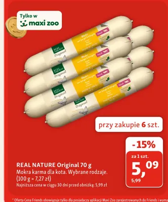 Mokra karma dla kota Real Nature Original promocja w MAXI ZOO