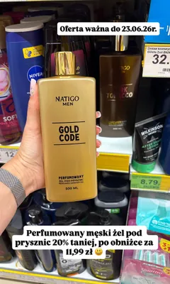 Perfumowany żel pod prysznic Natigo Men Gold Code promocja w Dino