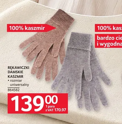 Rękawiczki damskie kaszmir promocja w Selgros