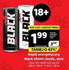 Napój energetyczny Black classic promocja w Delfin