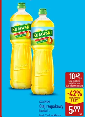 Olej rzepakowy Kujawski Kujawski kruszwica promocja w Aldi