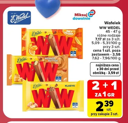 Wafelek WW E.Wedel Klasyk promocja w Carrefour Market