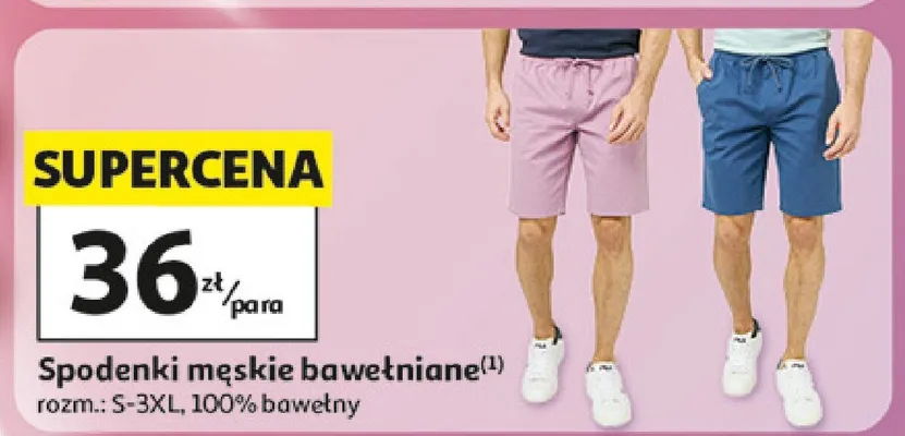 Spodenki męskie bawełniane Inextenso rozm. S-3XL 100% bawełny promocja w Auchan