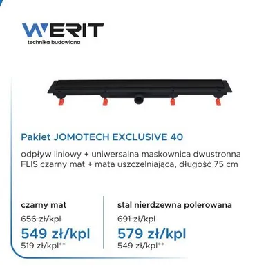 Pakiet JOMOTECH EXCLUSIVE 40 stal nierdzewna polerowana promocja w Blu Salony Łazienek