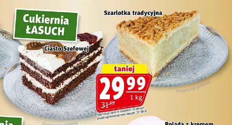 Szarlotka tradycyjna Cukiernia Łasuch promocja w Prim Market