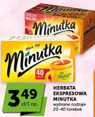 Herbata ekspresowa Minutka Black Tea promocja w Groszek