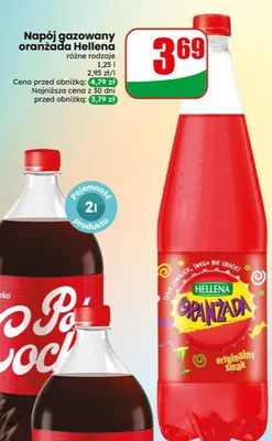Napój gazowany oranżada Hellena promocja w Dino