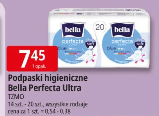 Podpaski higieniczne Bella Perfecta Ultra promocja w Leclerc