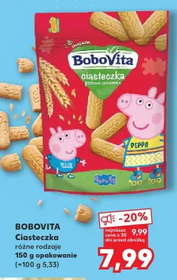 Ciasteczka pszenno-orkiszowe BoboVita Peppa Pig promocja w Kaufland