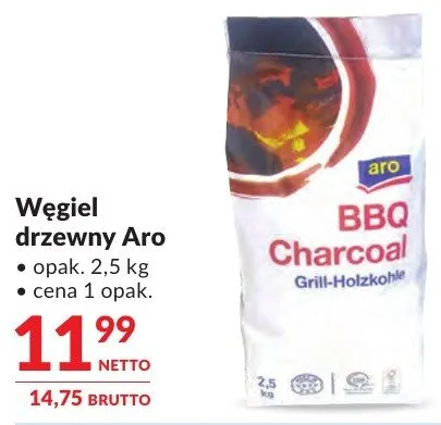Węgiel drzewny Aro promocja w Makro