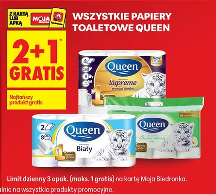 Papier toaletowy 2+1 GRATIS promocja w Biedronka