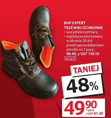Trzewiki ochronne BHP Expert promocja w Selgros