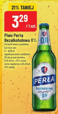Piwo Perła Bezalkoholowa 0% promocja w POLOmarket
