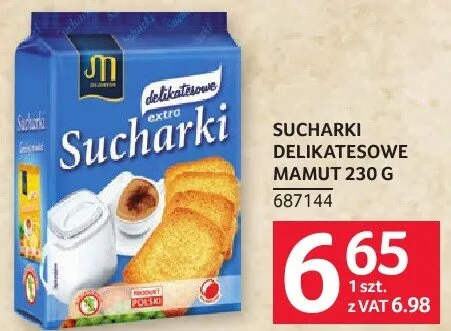 Sucharki delikatesowe Mamut 230g promocja w Selgros