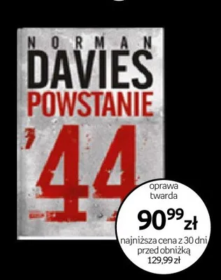 Książka Powstanie '44 Norman Davies promocja w Empik