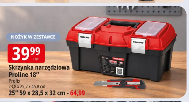Skrzynka narzędziowa Proline 25'' promocja w Leclerc