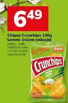 Chipsy Crunchips 130g Lorenz (różne rodzaje) promocja w Hitpol