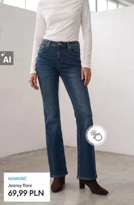 Jeansy flare promocja w Sinsay